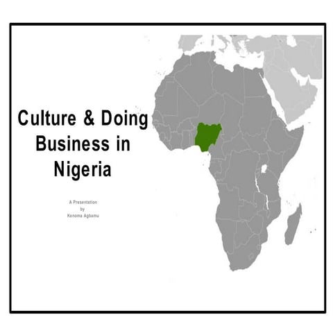 Culture and Doing Business in Nigeria