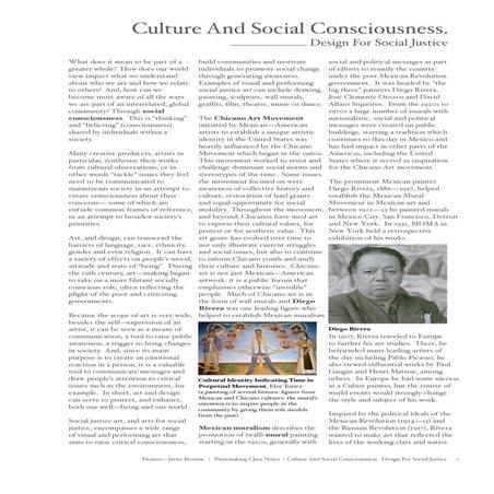 Culture and Consciousness: Designing for Social Justice