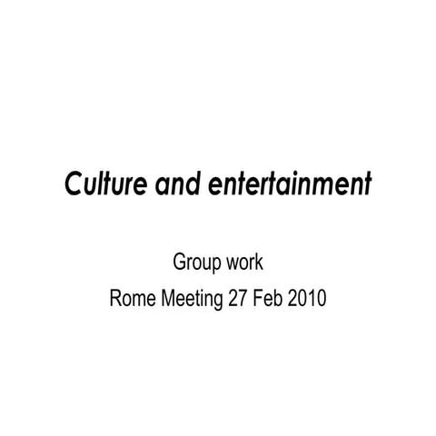 Culture And Entertainment Pdf