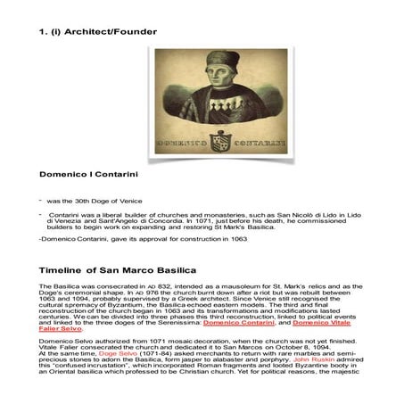 Culture and history (san marco basilica) 