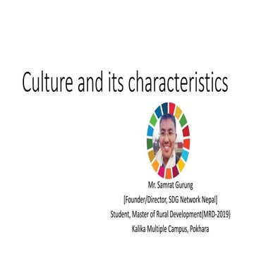 Culture and its characteristics