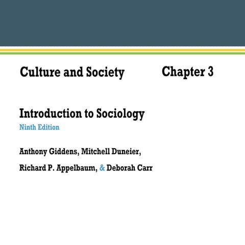 Vermette - PP - Chapter 3 - Culture and society