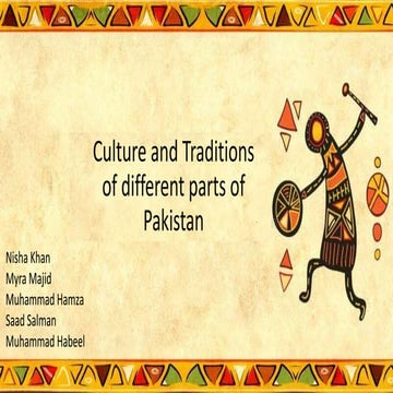 Culture and traditions of different parts of Pakistan