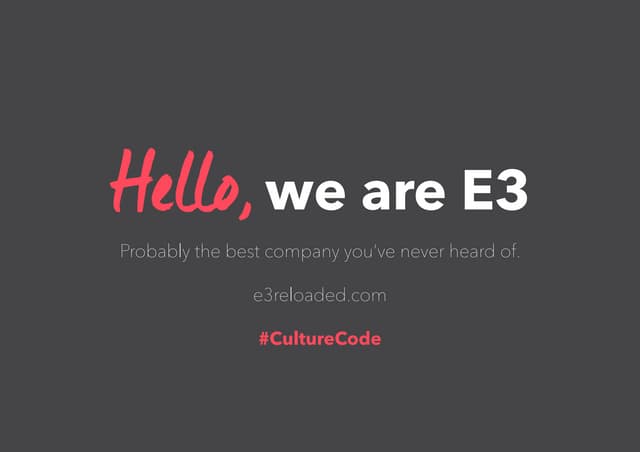 Culture Code - E3 Reloaded - Making...