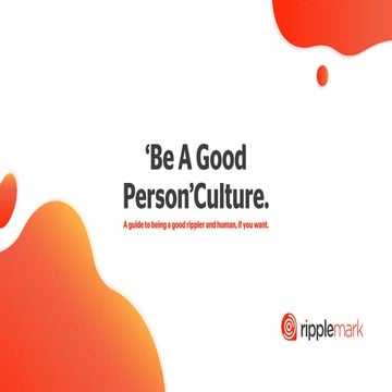 ripplemark Egypt's 'Be A Good Person' Culture Code 