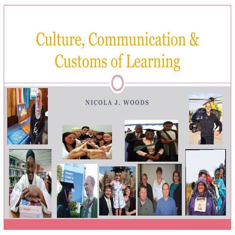 Culture, Communication And Customs Of Learning