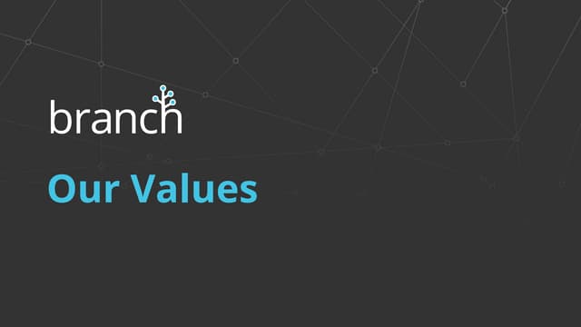 Branch Metrics Company Values
