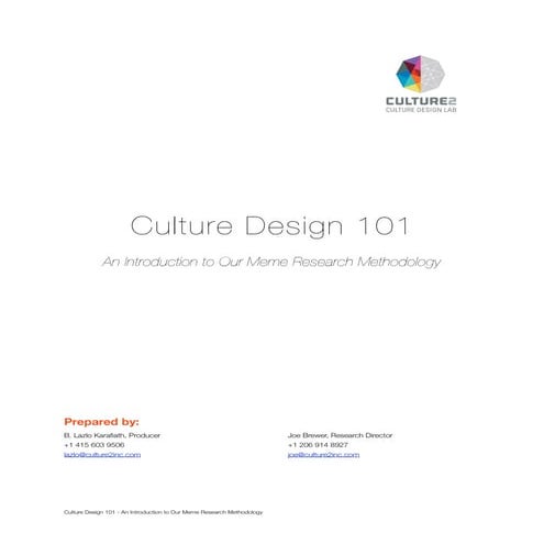 Culture Design 101