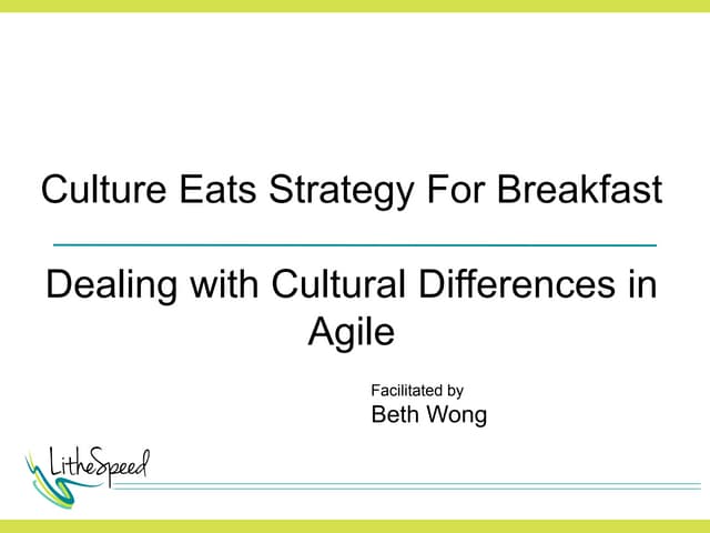 Culture Eats Strategy for Breakfast...