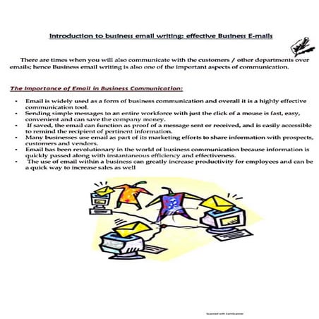 Culture & email etiquette, importance of email in business communication, ben...