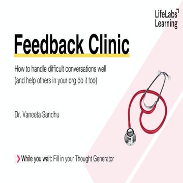 Culture First 2019: Day 2, Feedback Clinic