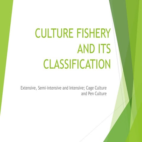 Culture fishery
