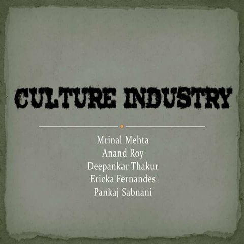 Culture industries
