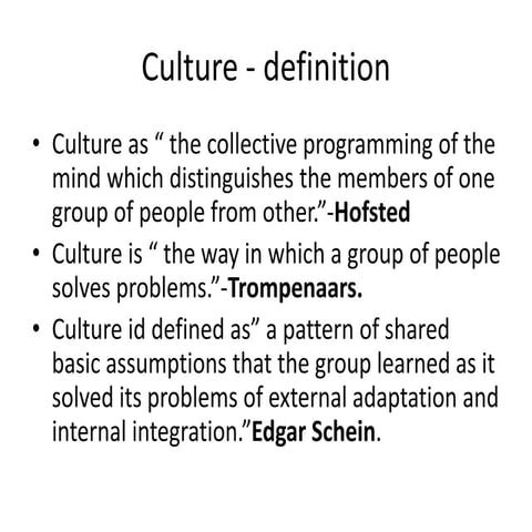 Culture introduction