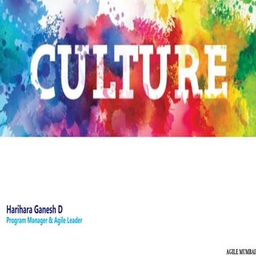 Agile Mumbai 2019 Conference | Culture & You | Harihara Ganesh Dharmarajan 