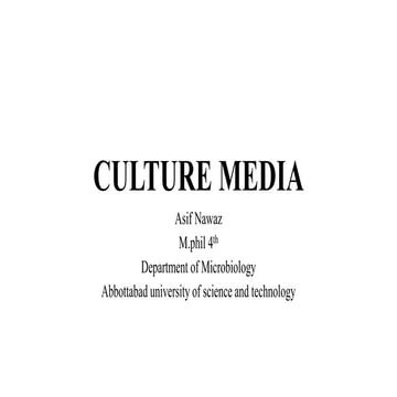 Culture media