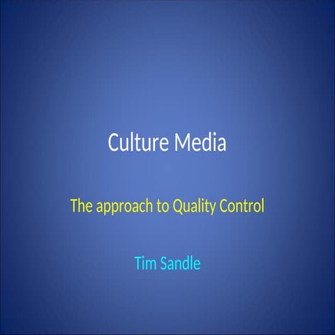 Comprehensive Quality Control of Microbiological Culture Media for ...