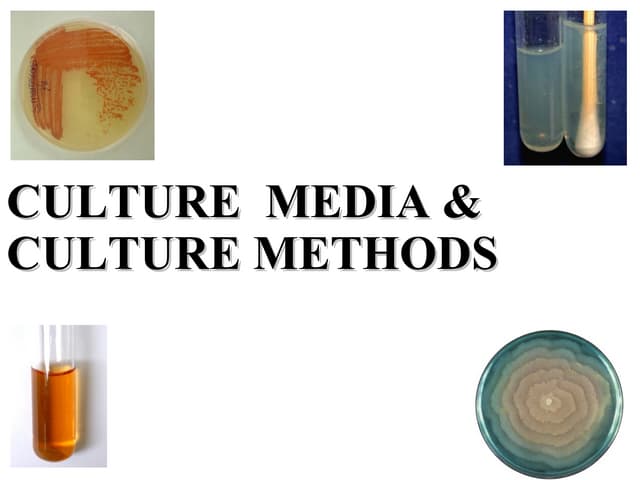 Culture  media &amp; culture methods (1)