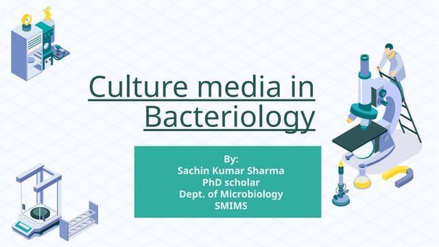 culture media detailed information based on consistency and Growth requiremen...