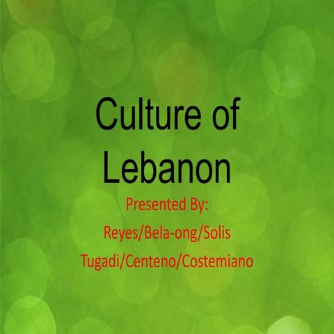 Culture of Lebanon