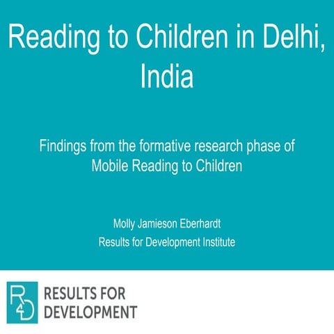 Reading to Children in Delhi, India