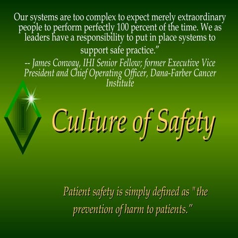 Culture of Safety CEO
