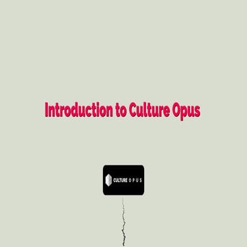 Culture Opus presentation