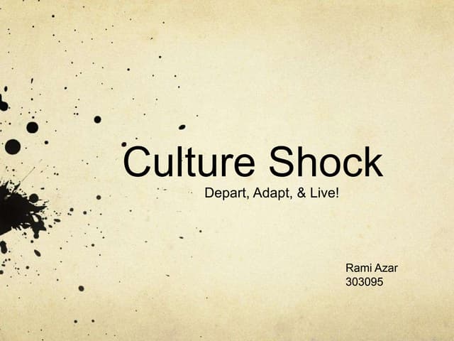 Cultural shock final