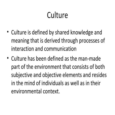 Intoduction to Cross-Cultural Psychology and Intercultural Contact