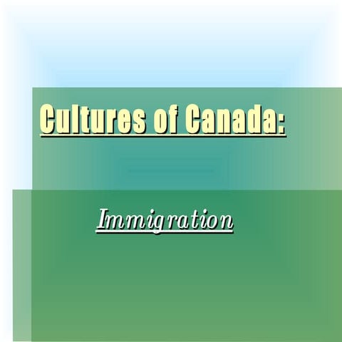 Cultures Of Canada