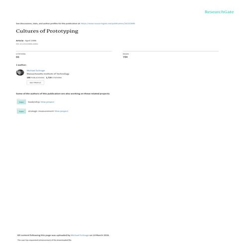 Cultures of prototyping