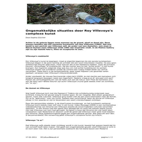 Ongemakkelijke Situaties Door Roy Villevoyes Complexe Kunst