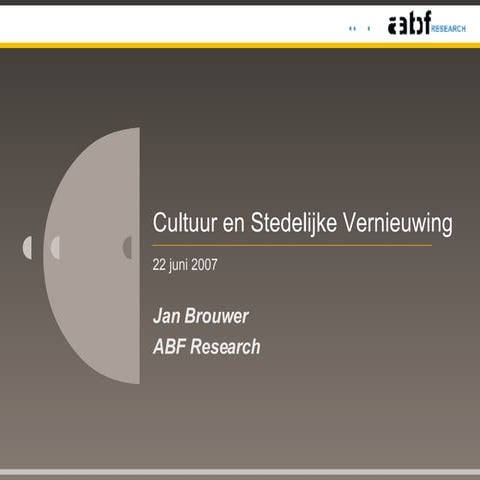 Cultuurimpuls stedelijke vernieuwing