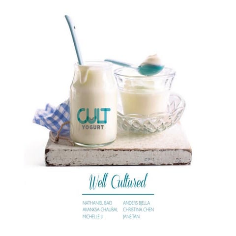 Marketing Research Project - Cult Yogurt 