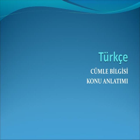 Cumle bilgisi konu