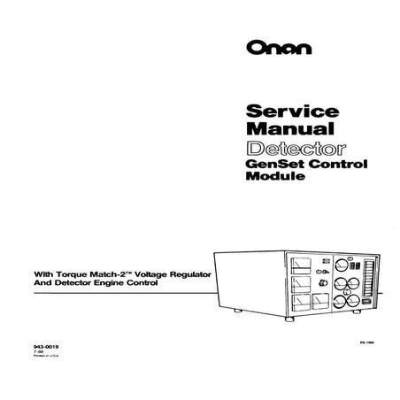Cummins Onan Detector GenSet Control Module Service Repair Manual.pdf