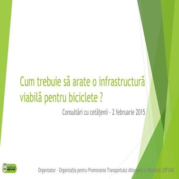 Cum trebuie să arate o infrastructură viabilă pentru biciclete