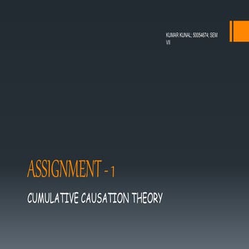 Cumulative causation theory