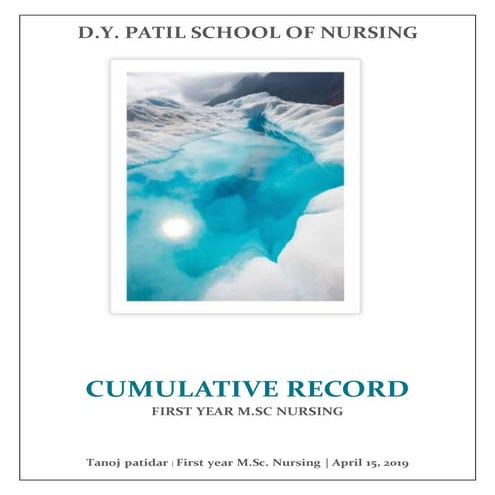 Cumulative record for students