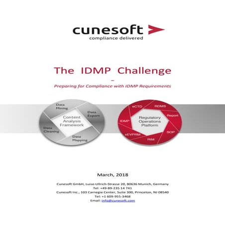 The IDMP Challenge - Whitepaper on ISO IDMP by Cunesoft