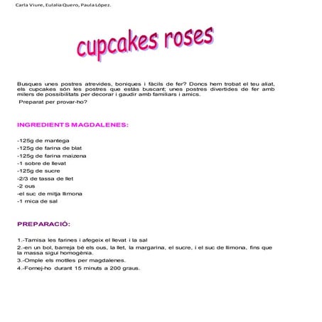 Cupcakes roses