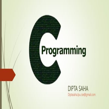Presentation on C programming language