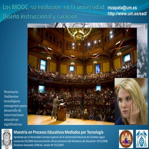 Presentación de conferencia en el Seminario: Ambientes tecnológicos emergente...