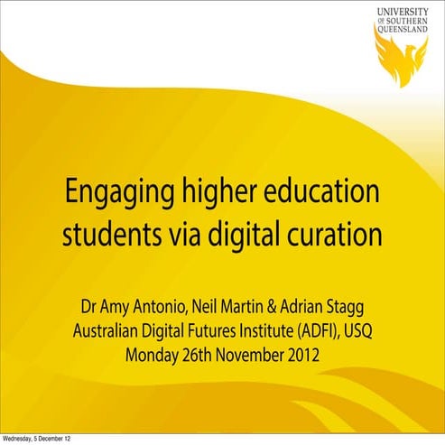 Engaging higher education tools via digital curation