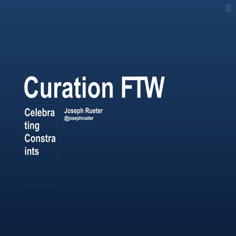 Curation FTW 02.2