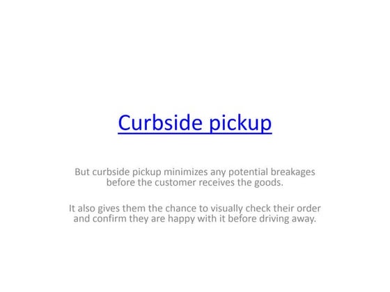 Curbside pickup | PPTX