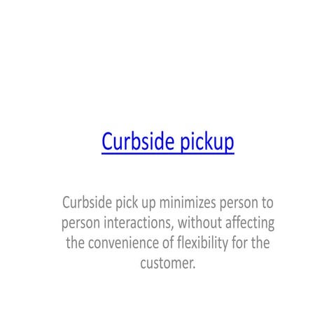 Curbside pickup | PPTX