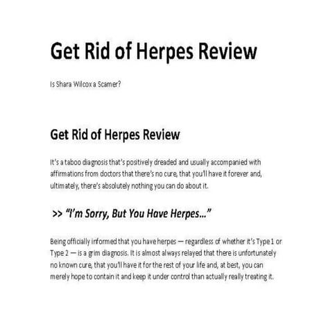 Cure Herpes Naturally