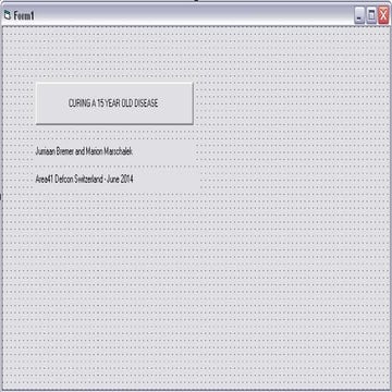 Curing A 15 Year Old Desease