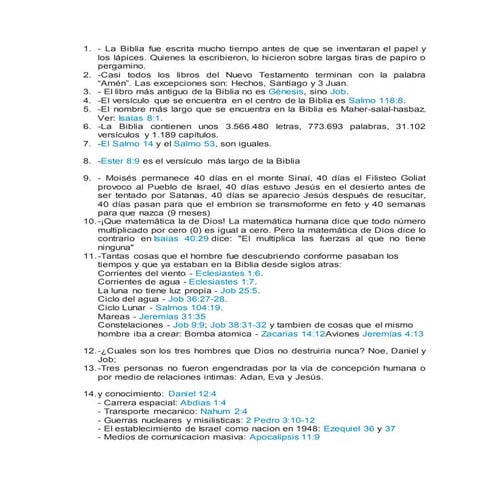 Curiosidades de la biblia | DOCX